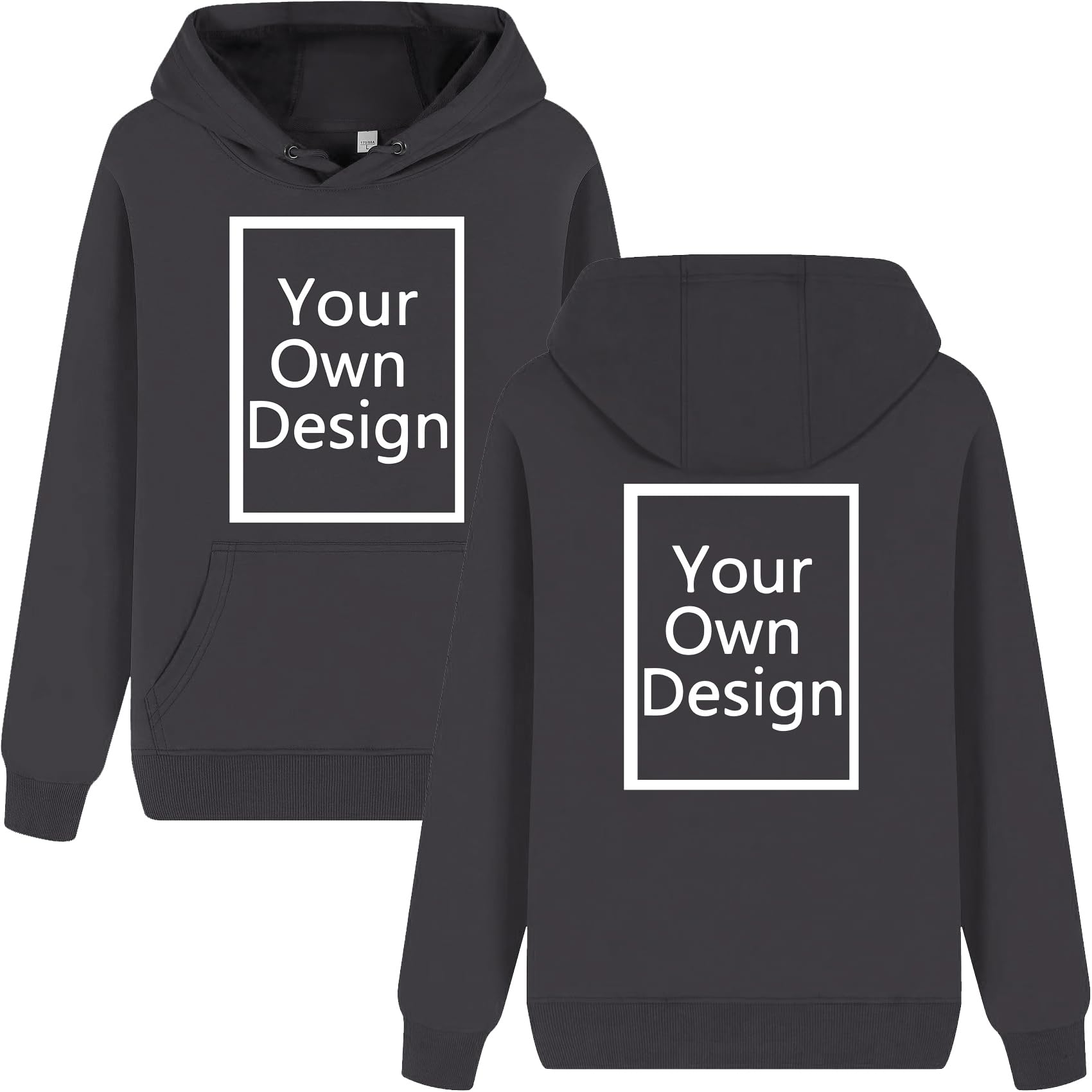 ALRRGPB Custom Hoodie for men&women Personalized Sweatshirt Your Own design DIY print autumn winter Hooded Front & Back