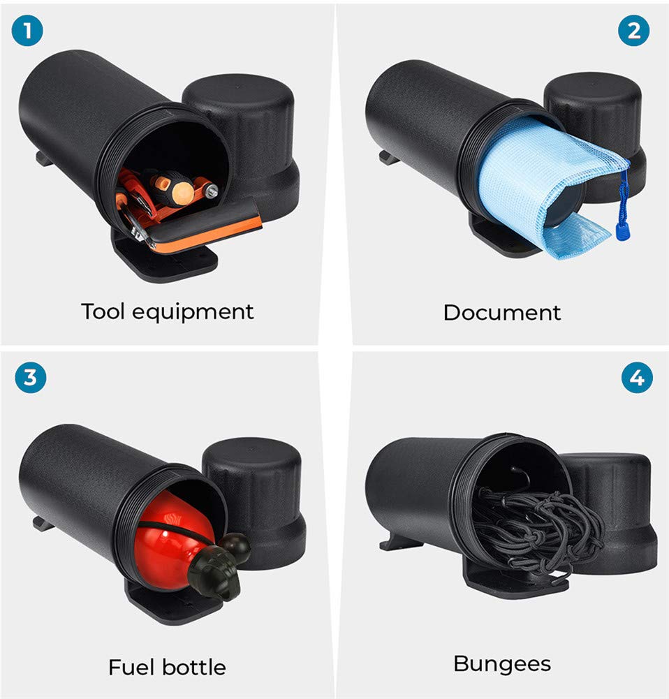 Tubo per Attrezzi Impermeabile per Moto,scatola Portaoggetti per Tubo Porta Attrezzi per Moto Tubo Porta Attrezzi per Moto Strumento per Scatola Metallica Impermeabile per Tubo Universale per Moto