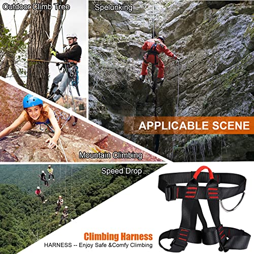 Foto von Ownant Klettergurt Klettersteigset Absturzsicherung Fallschutz Klettergurt Klettergurte für Bergsteigen Baumklettern