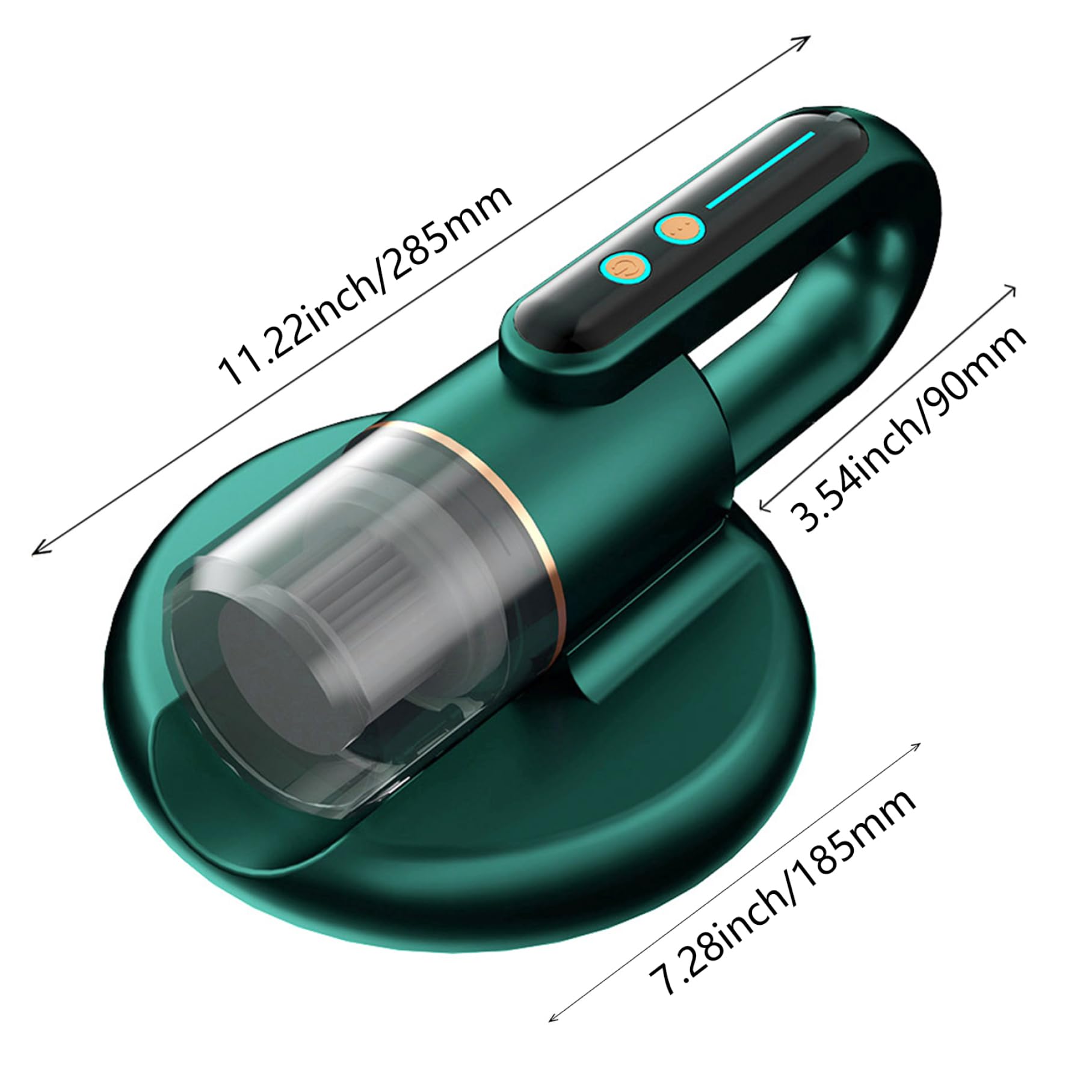 Aspiradora de colchón aspiradora antidust ascuación con lámpara UV Fuerte Impulso de succión a Mano inalámbrica para la Cama sofá alfombras de Limpieza