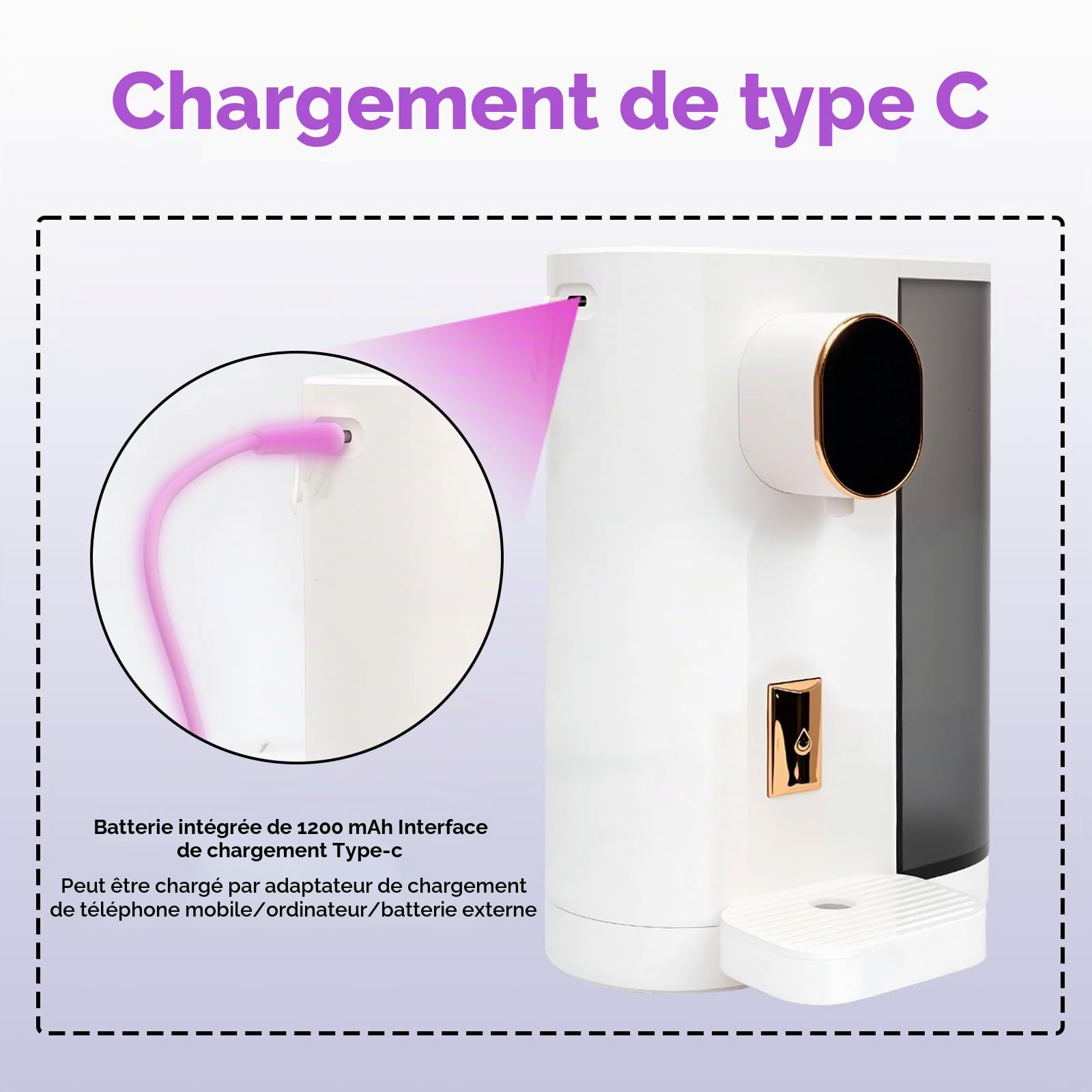 Distributeur Bain de Bouche, 600ml Distributeur Automatique de Rince-Bouche pour Salle de Bain, Bouteille Bain de Bouche Électrique avec 2 Gobelet Magnétiques, Accessoire Salle de Bain