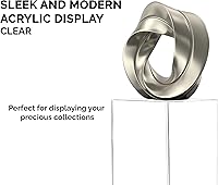 Vista 115 de Acrylic Display Riser Box Clear Plexiglass 12" x 12” x 19” No Lid Hollow Pedestal 5 Sided Display Trinkets Flowers Dust Cover Bin Collectible Items