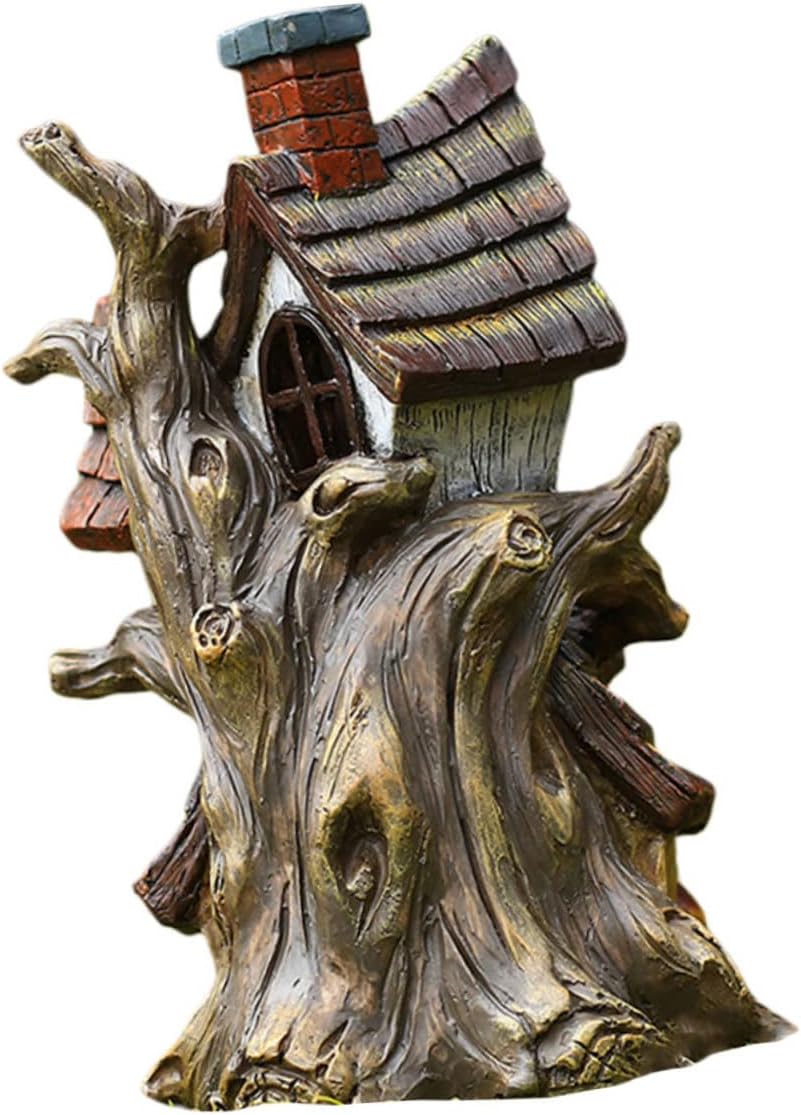 UPKOCH Mini House Shaped Resin Decor Charming DIY Bonsai House Model for Garden and Balcony Ornament Outdoor Landscaping Present