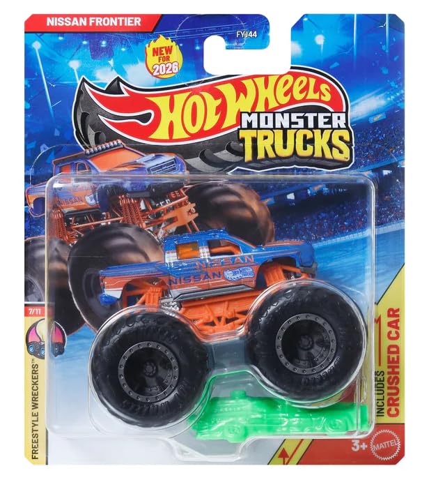 Hot Wheels Monster Trucks Nissan Frontier Azul 1:64 miniatura 1