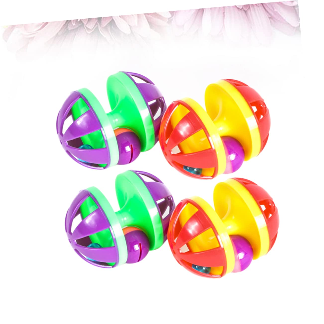 ABOOFAN 12piezas Juguetes para Gatos Cascabel Interactivas De Plástico para Juguetes para Estimulación y Diversión De Gatos