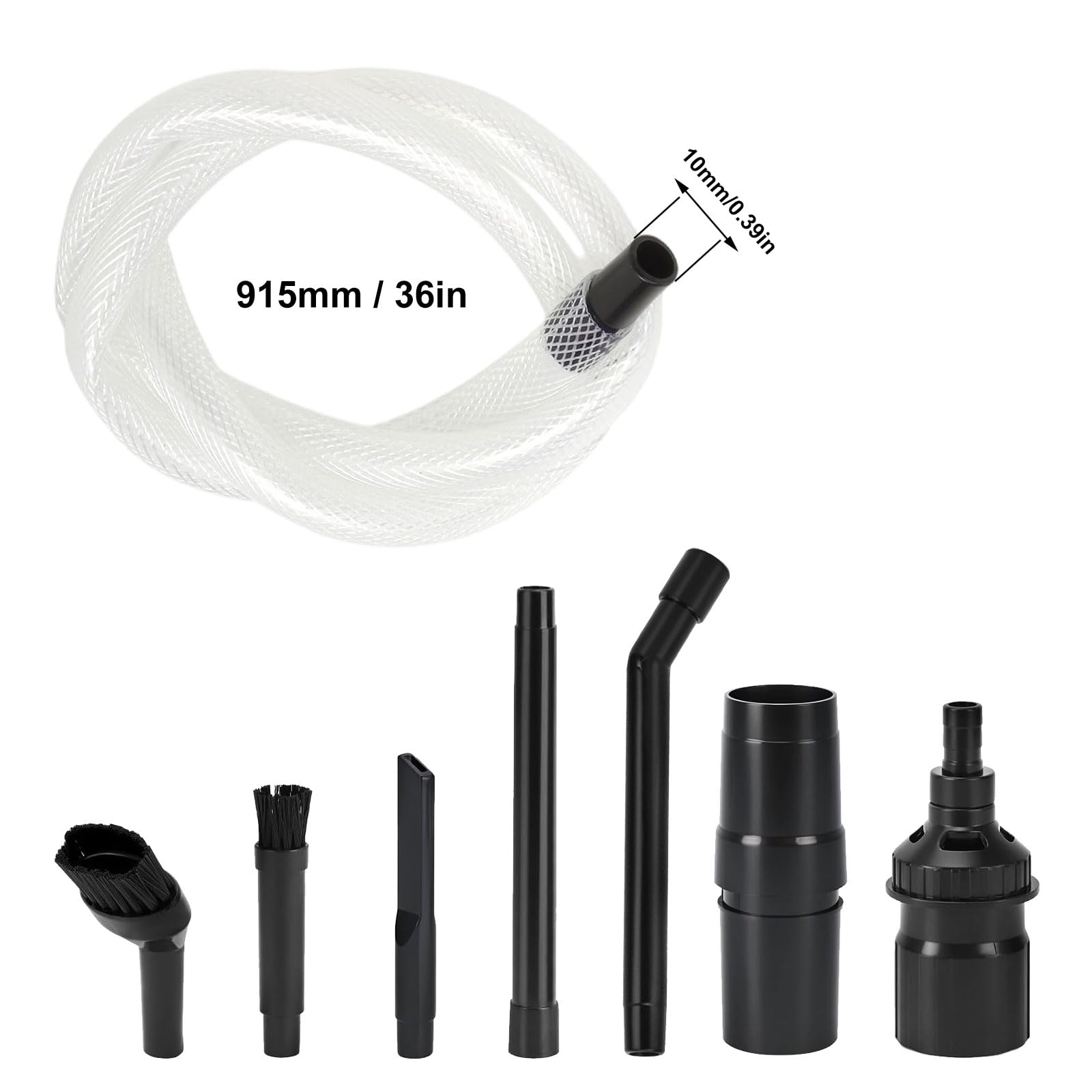 9-częściowy zestaw mikrodysz do odkurzacza, adapter do odkurzacza 32/35 mm, zestaw akcesoriów z ssawką szczelinową, szczotką meblową, wężem ssącym do szczegółowego czyszczenia klawiatury