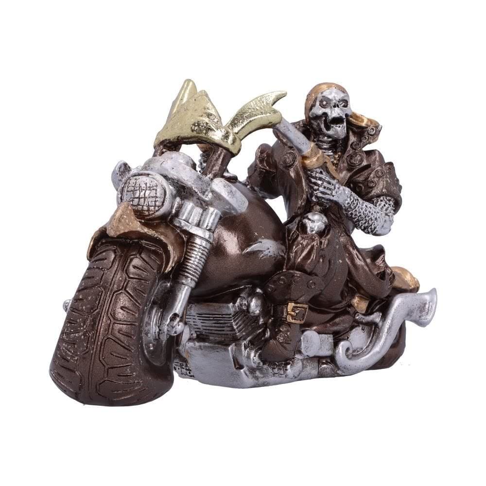 Nemesis Now FULL THROTTLE Skeleton Biker Motorbike Figurine Ornament 17cm