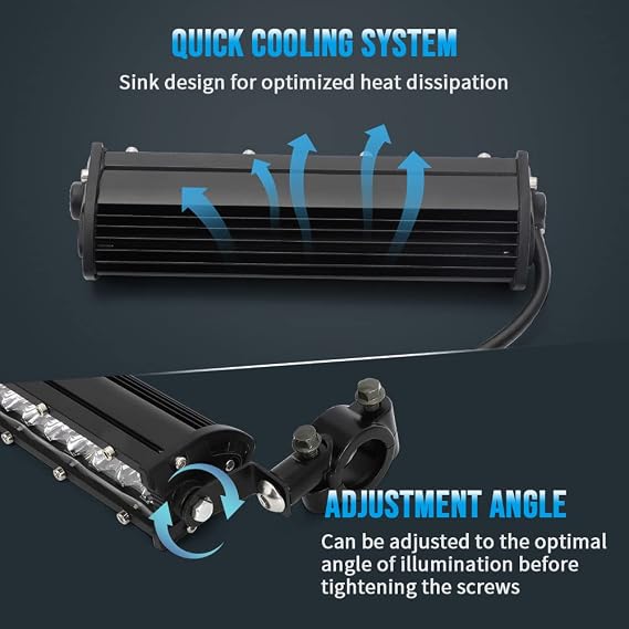 motoparty Dirtbike Headlight Bar Kit for KLX110 CRF110 TTR110 YZ250F, 60W 2500LM Plug-n-Play Headlight Light Bar Fits Most 7/8 Handlebars