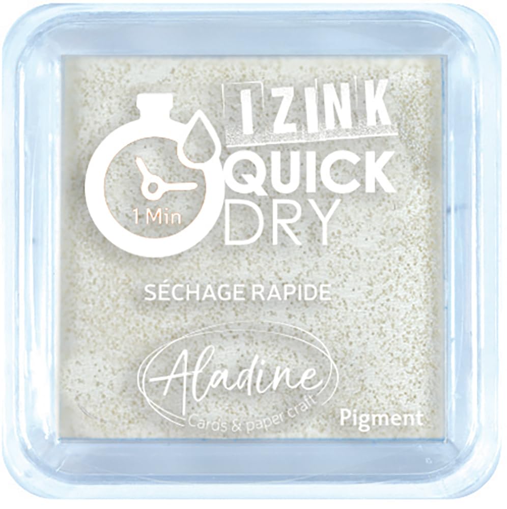 Aladine Izink Quick Dry Ink, White, 5 x 5 cm