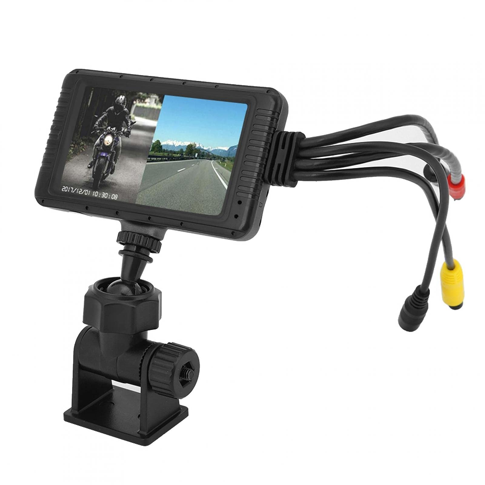Rejestratory jazdy, kamera motocyklowa, kamera samochodowa, obudowa ze stopu cynku 1080P HD 3-calowy uniwersalny motocyklowy podwójny obiektyw Rejestrator jazdy Monitor ruchu odpowiedni dla większości