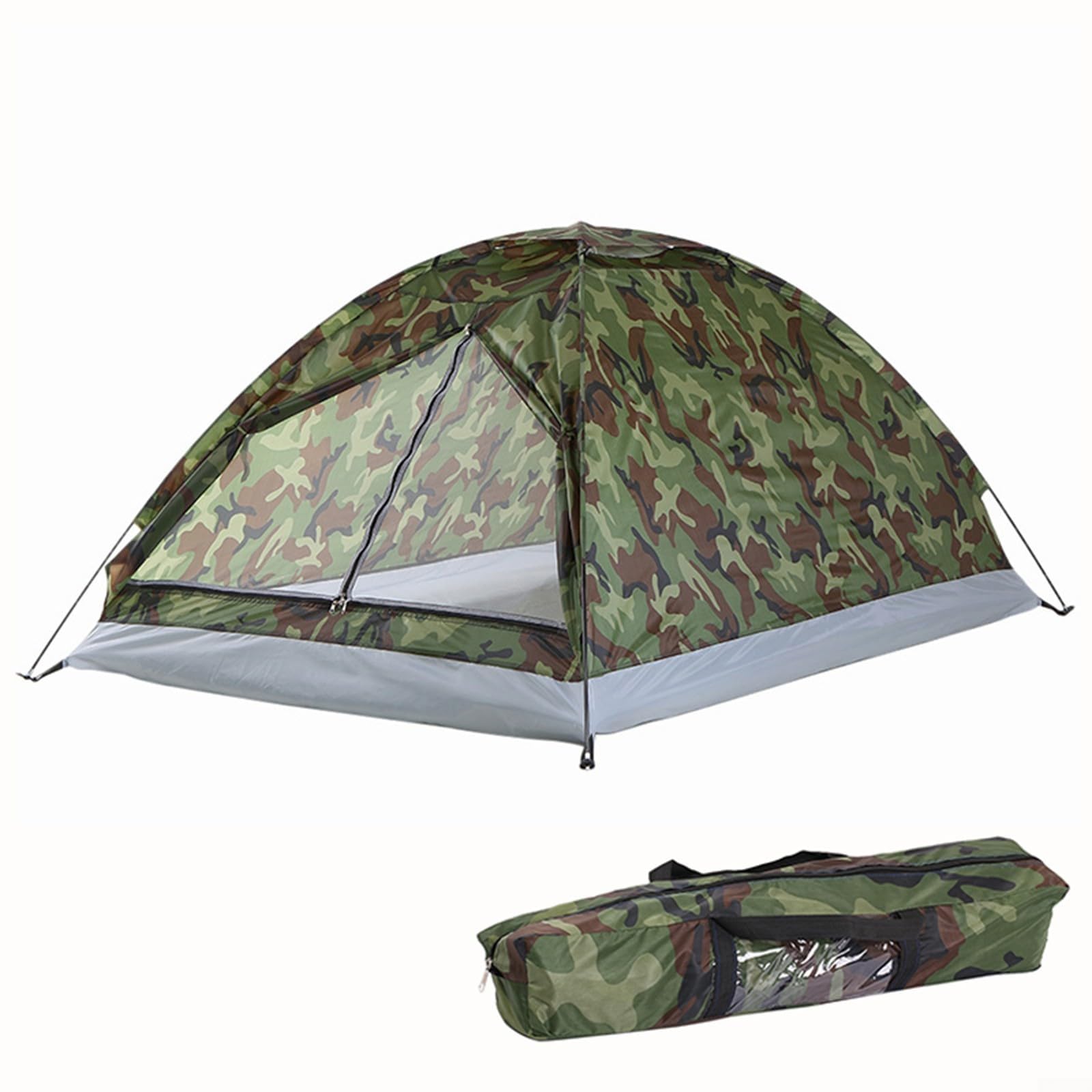 Tente pour deux personnes qui fonctionne également pour un camping-car, construction ultralégère avec tissu résistant à l'eau et structure en fibre de verre