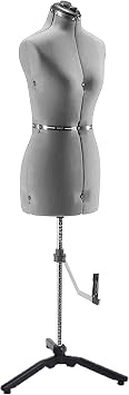Family Petite Adjustable Mannequin Dress Form Grey