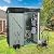 Lovtimber 5x3 Feet Metal Outdoor Storage Shed, Garden Tool Shed with Transparent Plate, Lockable Door, Air Vents, Water Resistant Storage House for Backyard Patio Lawn, Black