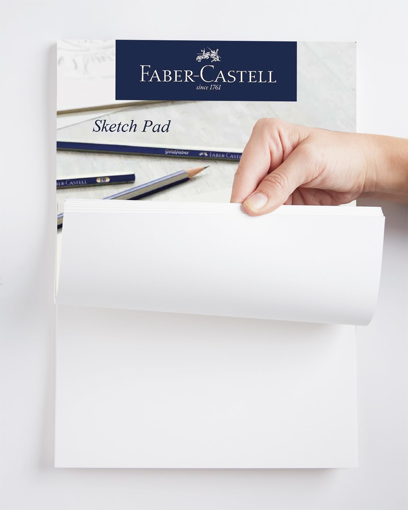 Faber-Castell Goldfaber Buntstifte-Set, Dose mit 36 Stück & Skizzenblock, A4, gummierter Papierblock, 100 g/m², 50 Blatt