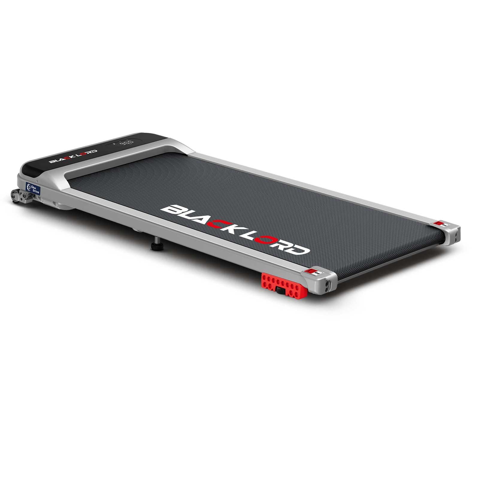 BLACK LORD Walking Pad 3.2HP, tapis roulant per casa, tapis roulant sotto scrivania con display a LED, altoparlante Bluetooth e controllo wireless, macchina da corsa con inclinazione a 2 livelli, 1-10