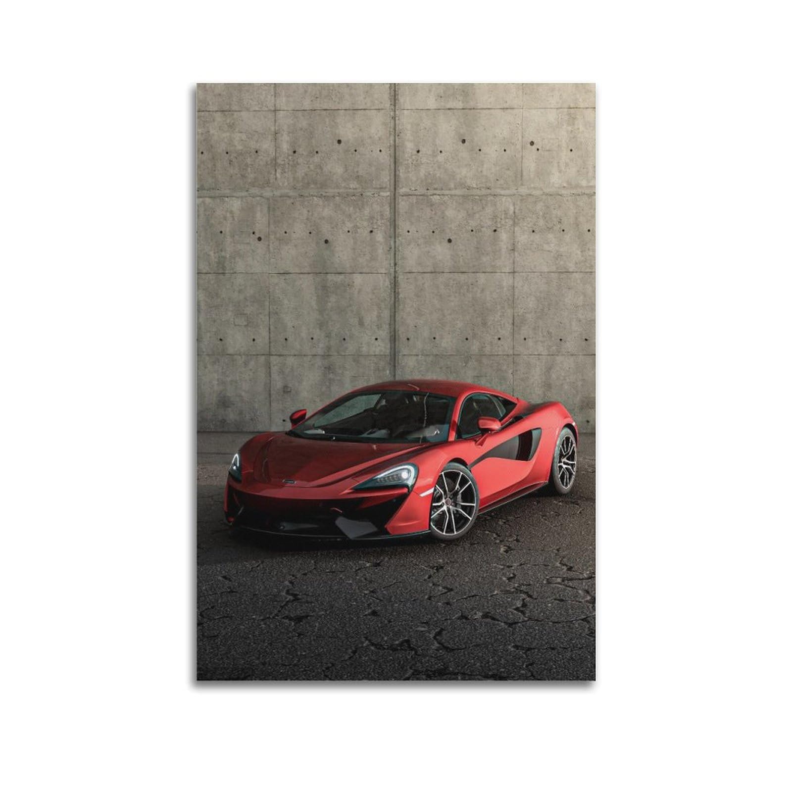 OKAHYS V8 Engine Supercar 570S Luxury Racing Poster Modern Decorative Canvas Prints - Ideal Wall Art for Family, Man Cave, Game Room, Boys & Girls Bedroom 20x30inch(50x75cm)