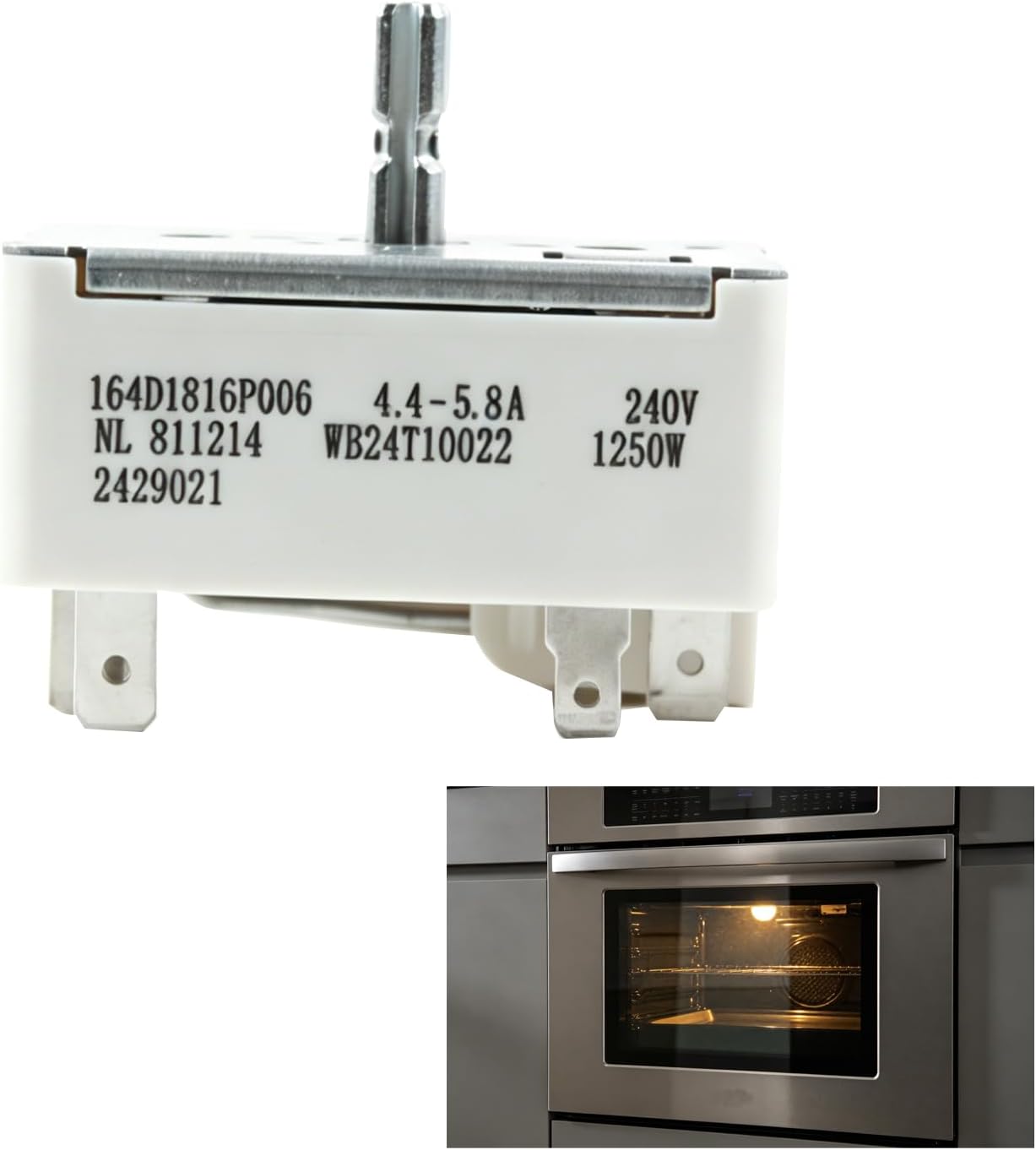 7403P239-60 812675 Upgraded Oven Range Infinite Switch Compatible With Whirlpool Maytag KitchenAid Jenn-Air Amana Magic Chef Admiral Norge Roper Replaces 7403P372-60 AP6011291 NL812675 PS11744487