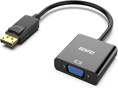 BENFEI DisplayPort to VGA,Gold-Plated Uni-directional DP Computer to VGA Screen Adapter 1080P Male to Female Compatible for Lenovo, Dell, HP, ASUS