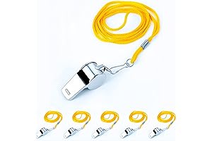 Loud Crisp Yellow Whistle with Lanyard