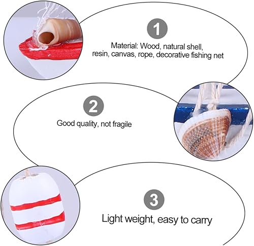 Miniatura 5 de HEALEEP 4 piezas de estilo mediterráneo Mini Dhow Row Boat Gift Ornaments Nautical Party Favores Mini Ornamento Casa Regalos de Madera Barco Velero