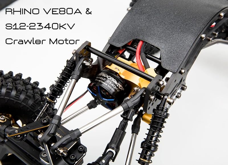 ACOMOK RhinoRC YUE ONE V2 RC Crawler 1:10 RTR 80A ESC S12