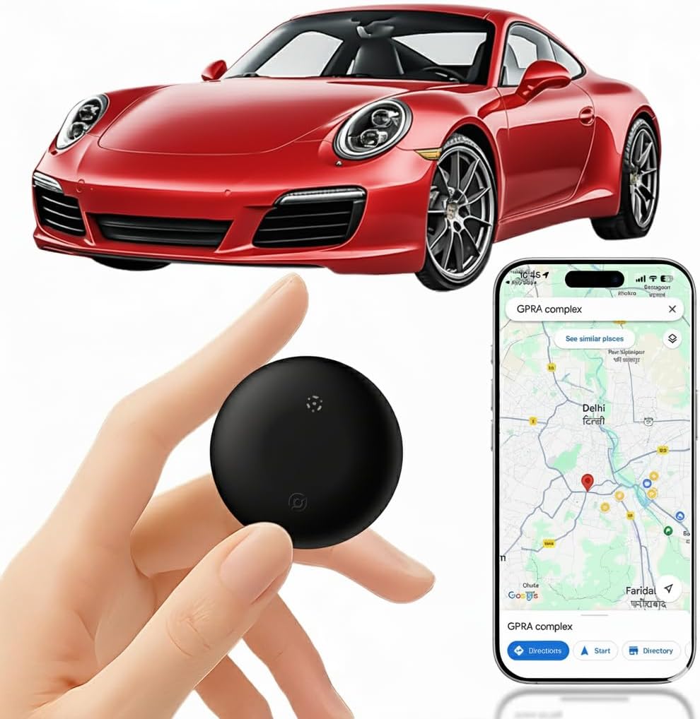 2-Pack GPS Tracker for Car – Hidden Vehicle Tracking Devices, Android & iOS Compatible, No Monthly Fee, Real-Time Locator for Scooter, Kids, Pets, Elderly (Black-2PCS)