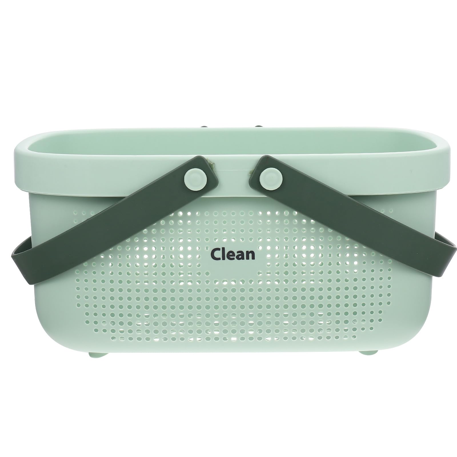 Cestino da Bagno Portatile Grande Capacità Manici in Silicone Design Scavato Organizer per Doccia e Cosmetici