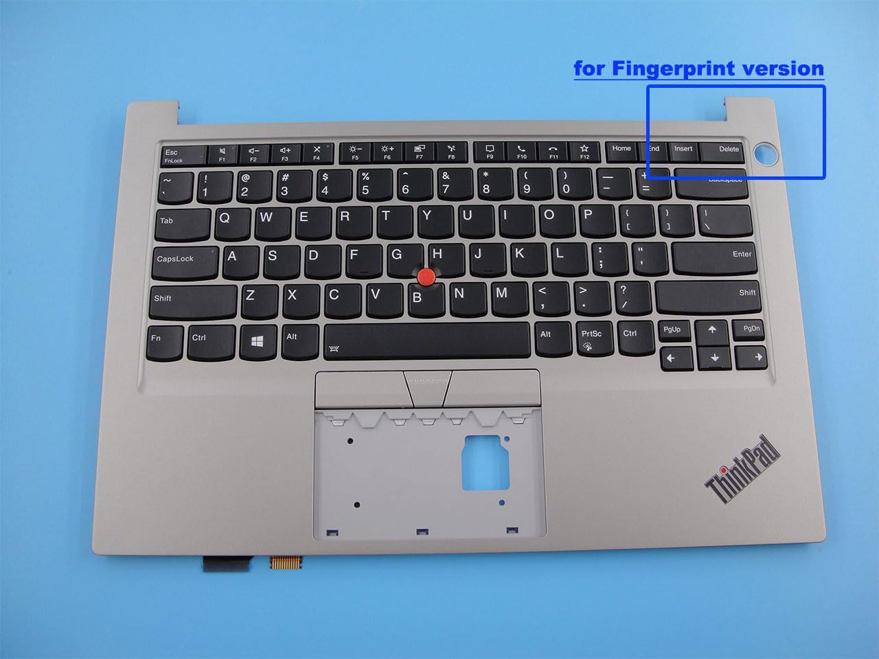 Parts for Lenovo ThinkPad E14 Gen 4 Palmrest Keyboard Bezel US Backlit for Fingerprint Version 5M11H26478
