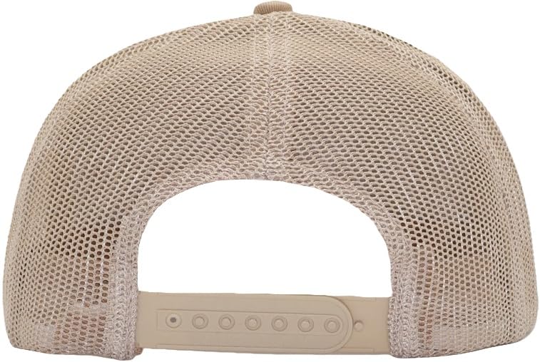 Image of Flat Bill Snapback Mesh Hats | Fits OSFM & XXL Big Head | Blank Solid Color Adjustable Trucker Hat for Men