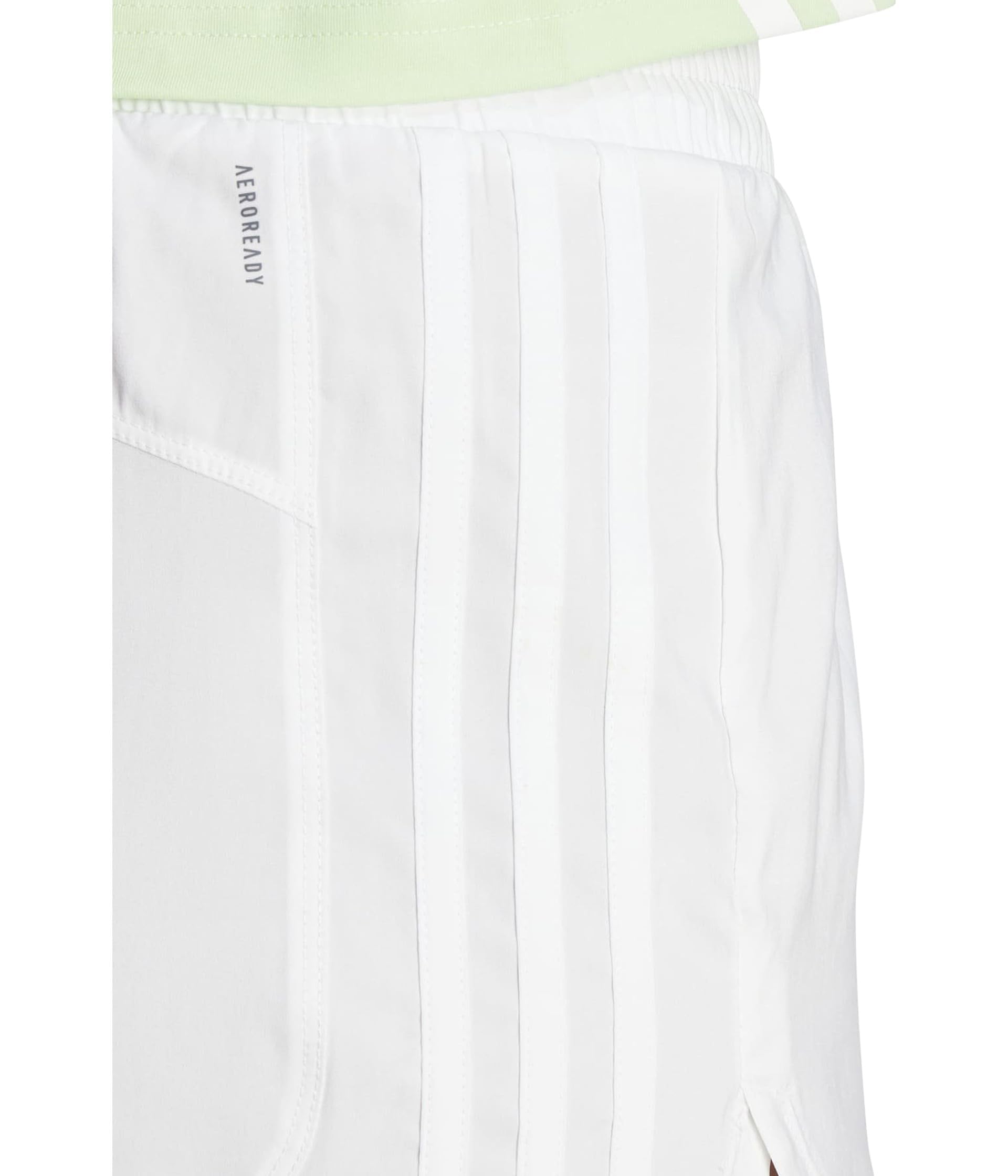 adidas Pacer Training 3 Stripes Woven High Rise Short Donna, Bianco/Bianco, M