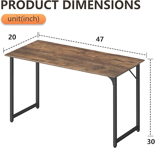 Vista 79 de BestOffice Escritorio para computadora, escritorio de oficina en casa, estilo moderno y simple para oficina en casa, estudio y escritura