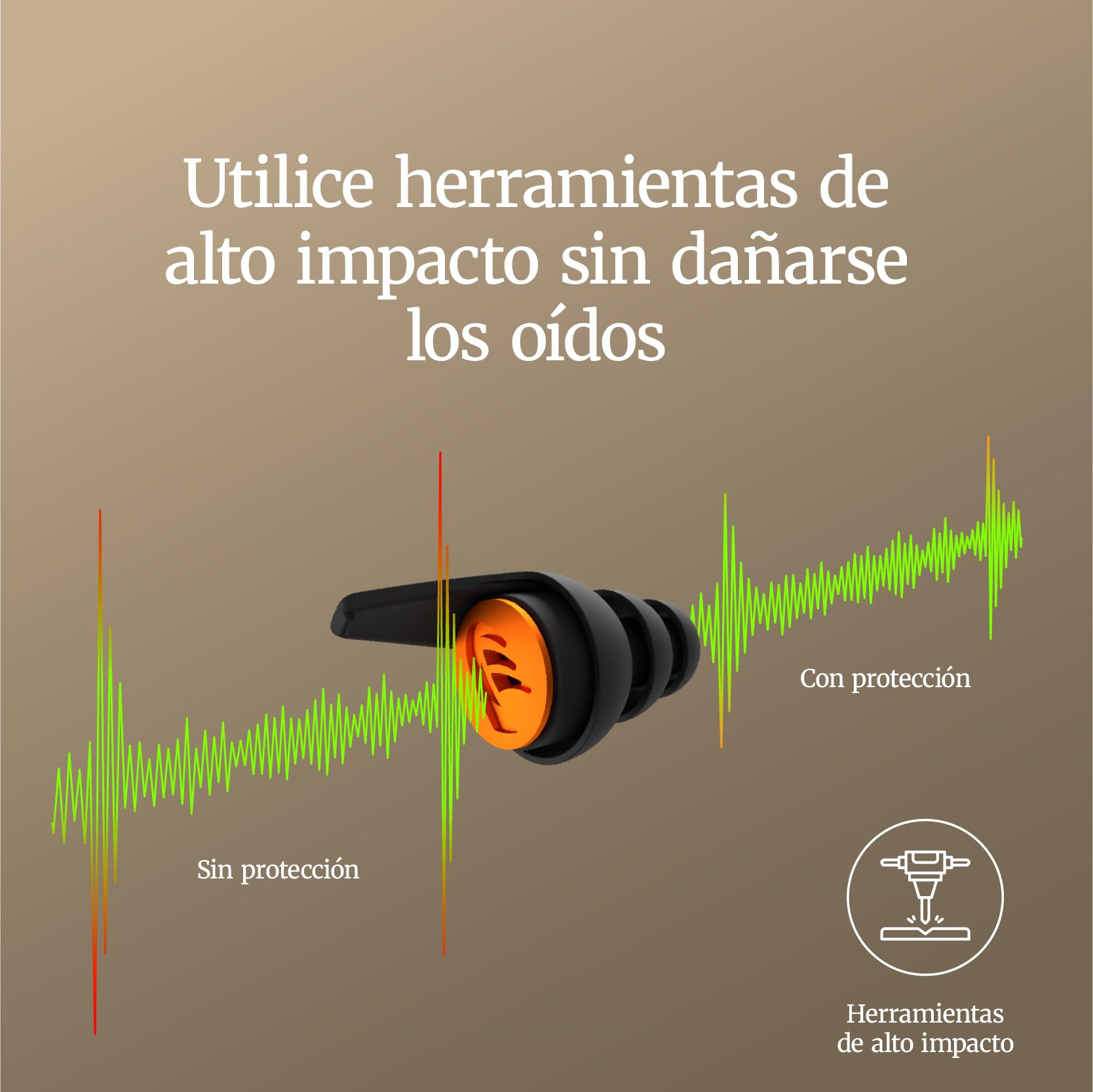 DYNAMIC ear filter Protección Auditiva Reutilizable para Deportes de Tiro, Caza, Industria y Fuegos Artificiales - Cómoda debajo de las Orejeras - Tapones para los Oídos en 4 Tamaños - ANSI IPIL