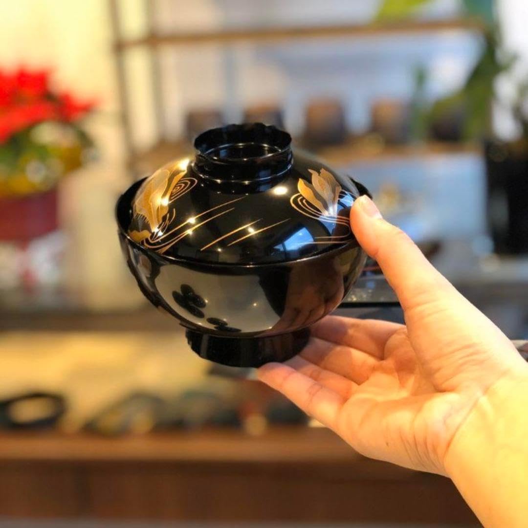 【訳あり】木製漆塗 水芭蕉磨き蒔絵吸い物椀 黒 5客組 Amazon.co.jp: 木製漆塗 水芭蕉磨き蒔絵吸い物椀 黒 5客組