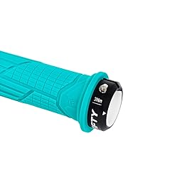 FIFTY-FIFTY Mountain Bike Handlebar Grips, Single Lock-on MTB Grips, Comfortable and Lock On, Non-Slip Bicycle Handle, Fit for All Mountain, Enduro, Downhill (Turquoise)