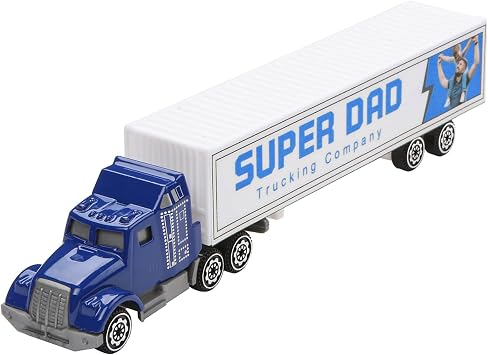 Personalized Semi Truck Model with Name or Photo, Custom Truck Trailer Display Collectible, Alloy and Plastic Semi Truck Keepsake Gift for Truck Enthusiasts