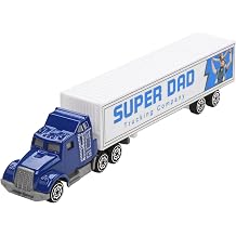 Personalized Semi Truck Model with Name or Photo, Custom Truck Trailer Display Collectible, Alloy and Plastic Semi Truck Keepsake Gift for Truck Enthusiasts