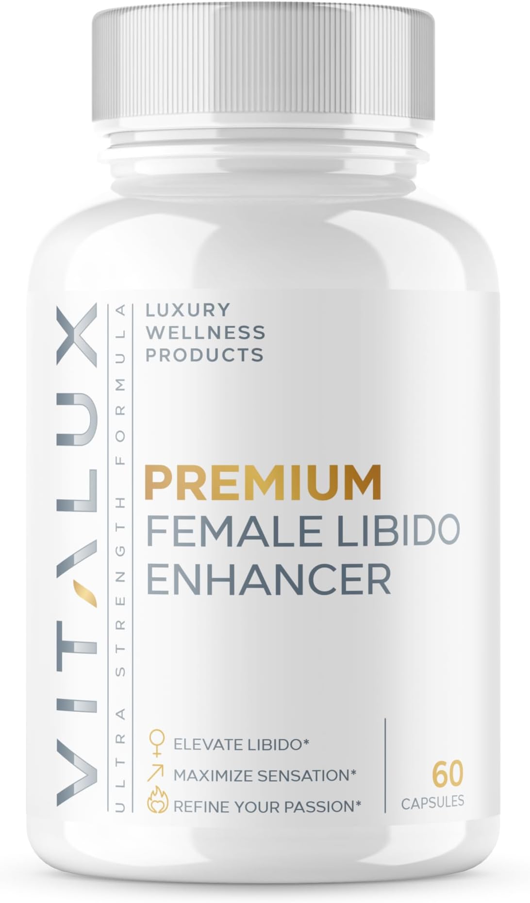 VITALUX || #1 New Premium Libido Booster for Women Supplement || Aphrodisiac, Boost Mood & Balance Hormones | Ultra Dosed Formula w/ 14 Powerful Ingredients | 3rd Party Tested + USA Made - 60 Caps