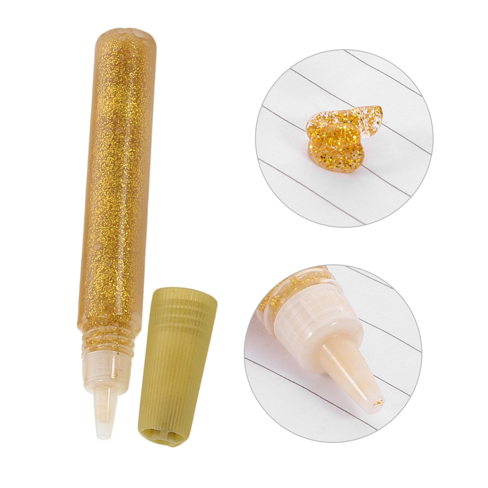 Gold Glitzerkleberstift für Kinder, 50 Stück Selbstgemacht Bastelarbeiten