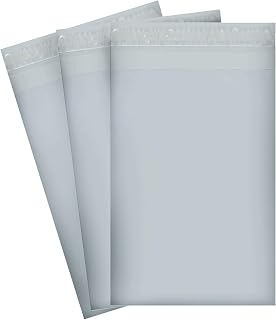 100 CT 10 x 13 Polymailer Polyethylene Plastic Packaging Shipping Envelopes Self Seal Adhesive Waterproof Package Mail Pouch Bags for Apparel, Clothing - Grey
