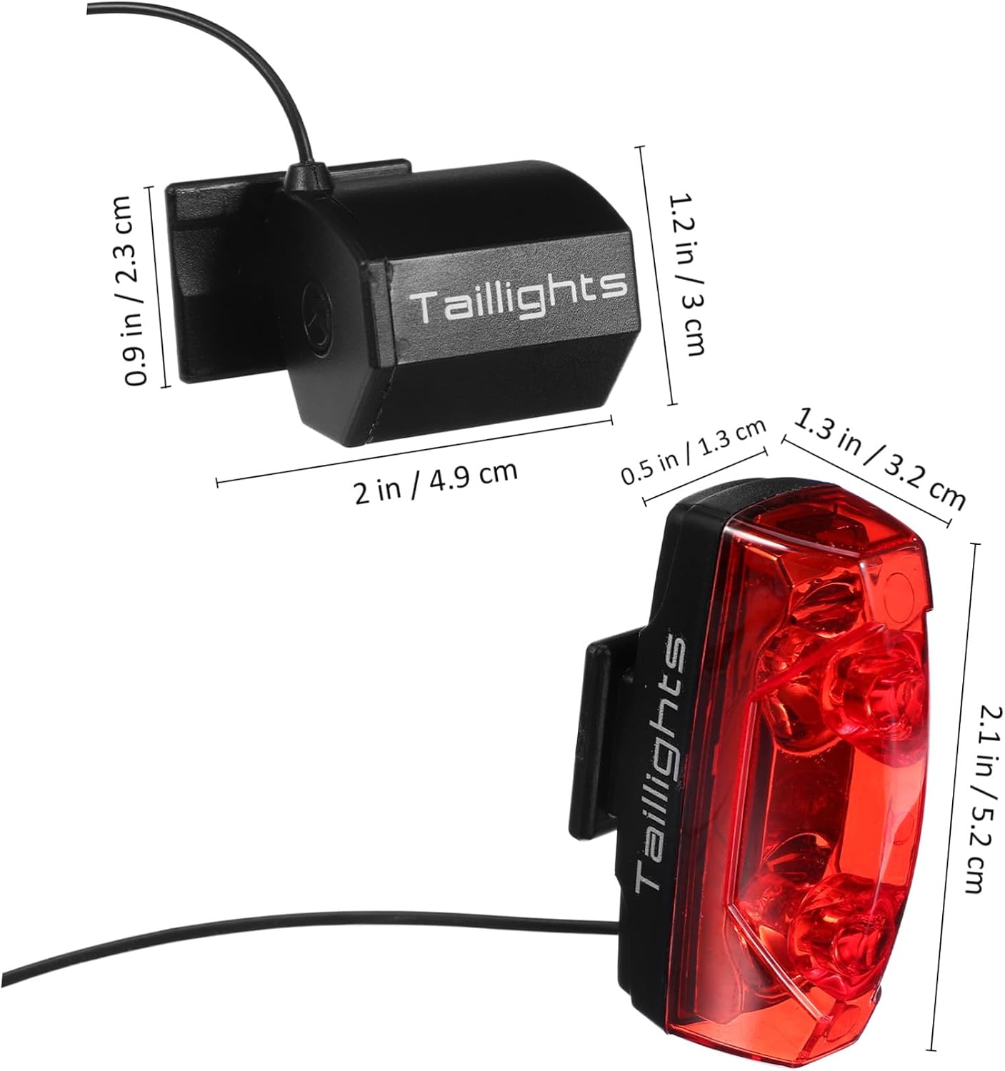 HANABASS 3pcs Bike Tail Light Led High Brightness for Night Riding Engineering Rear Light Easy to Use Stylish Design for Safety