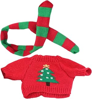 STAHAD 1 Conjunto De Roupas Para Casa De Bonecas Mini Acessórios Fantasias De Bonecas Para Meninas Roupas De Bonecas Americanas Porta-Talheres Roupas De Noel Mini Cachecol
