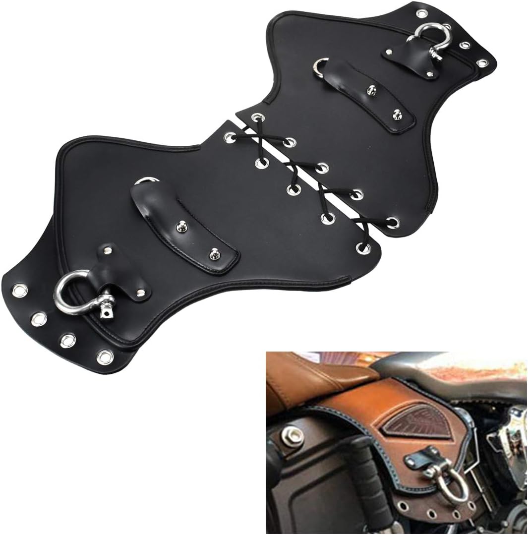 HDBUBALUS Motorcycle Leather Saddle Heat Shield Deflector Universal Fit