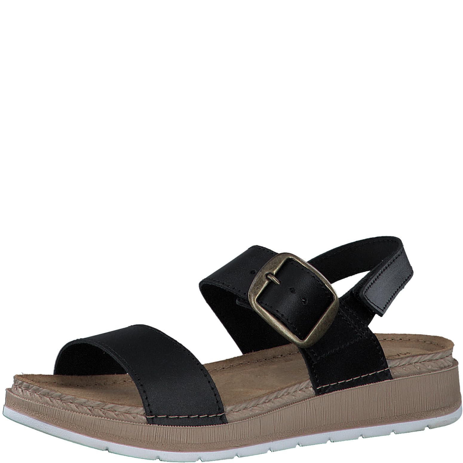MARCO TOZZI Women's 2-28900-42 Heeled Sandal, Black, 6.5
