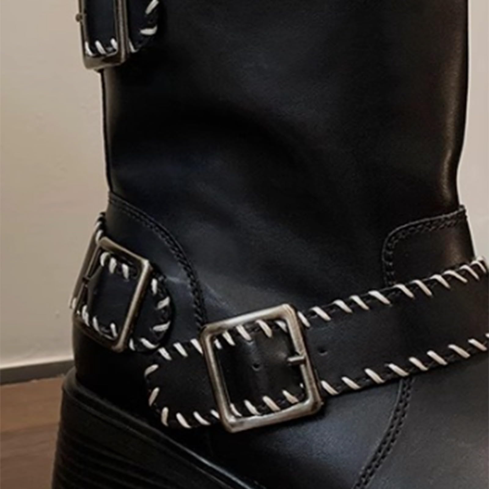 Stivali da Pioggia Donna Casual Pelle Antiscivolo per Laterale E Lacci Motivo Stampato a Impermeabili Stivali di Western Generisch Stivaletti da Motivo Stampato a Leggero Antiscivolo Scarpe