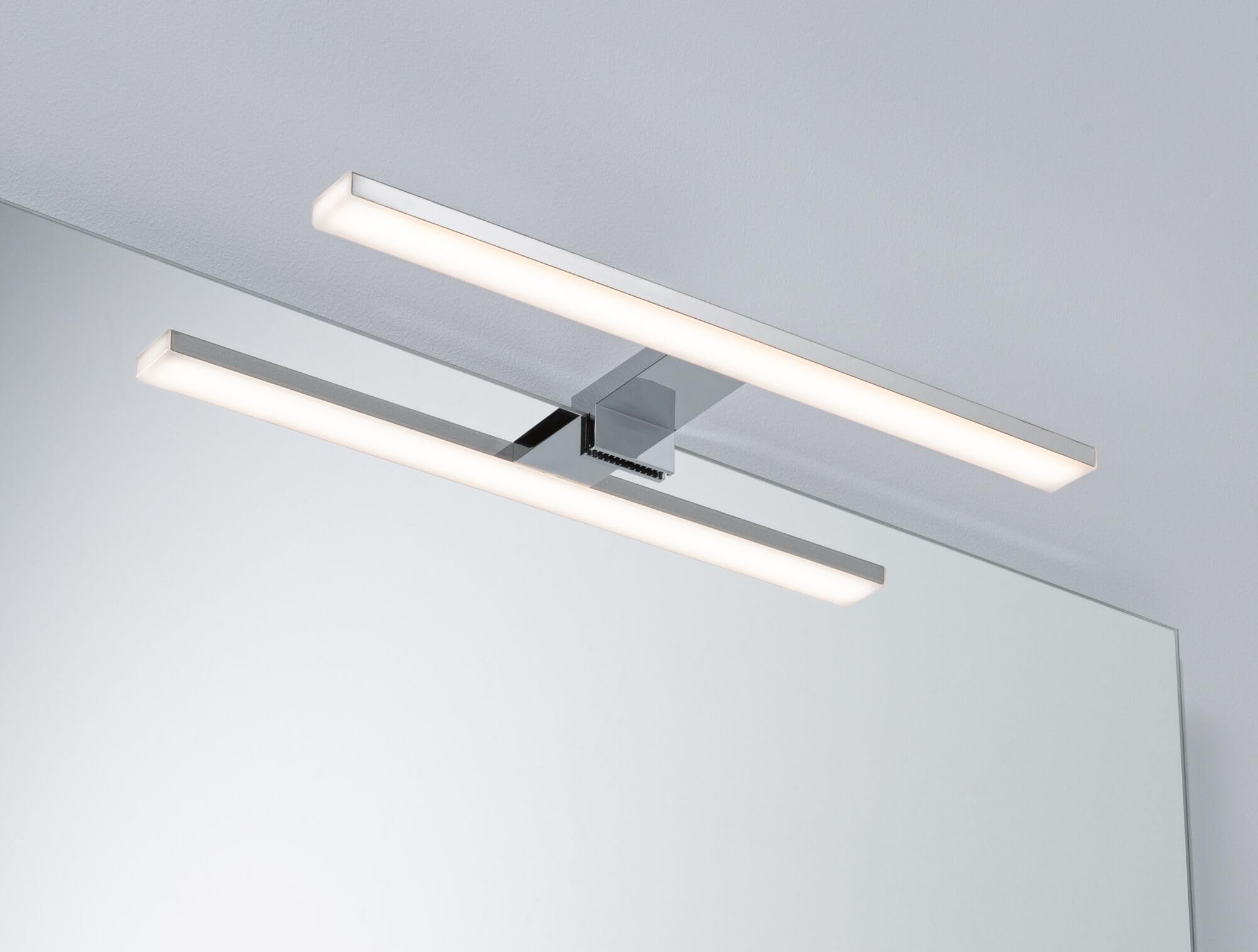 Paulmann HomeSpa LED Spiegelleuchte Evie, IP44, 8W=75W, Chrom, 610 lm, 3.000K, Warmweiß