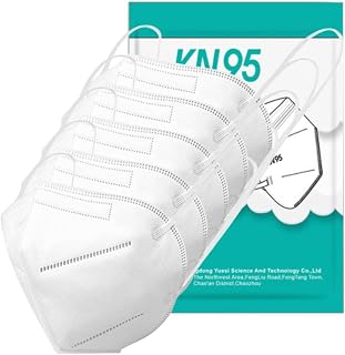 [5 Pcs/Pack] Individual Packs Adults Face Masks Disposable, 50 Pcs 5-Full Protective-Ply Masks with Adjustable Nose Wire & Comfortable Earloop, Breathable Safety Respirator for Men and Women
