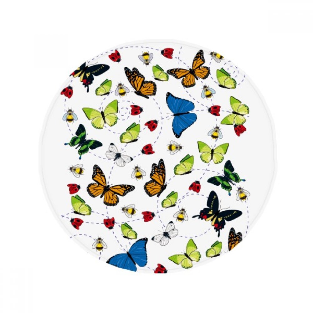 Tapis de cuisine Flying Papillon et sol rond pour maison vivante