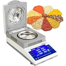 Electronic Moisture Analyzer Precision Halogen Moisture Tester Meter 50g Capacity 0.01g Readability Automatic Halogen Heating Moisture Meter Analyzer