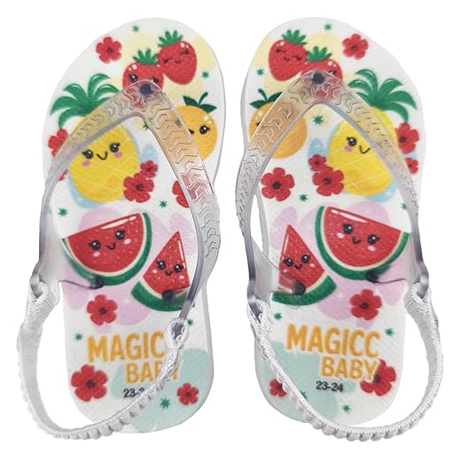 Chinelo Bebê Sandália Frutinhas e Flores Magicc Baby