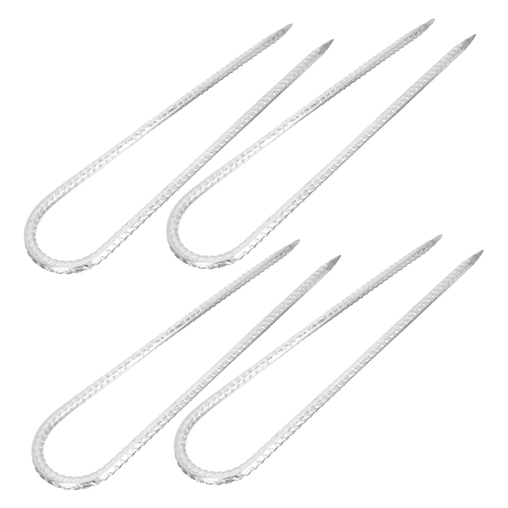 Clavos para suelo de jardín UPKOCH 4 piezas de acero para fijar trampolines
